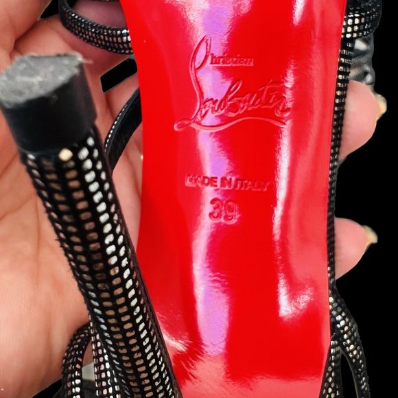Christian Louboutin - Black Strappy Heel (Size 39) - Picture 6 of 6